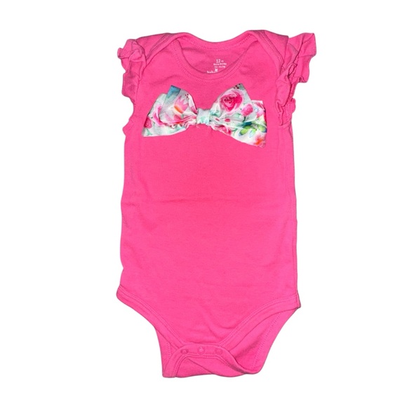 Baby Starters Other - ☀️6/$20☀️ Baby Starters Fuchsia Bow Onesie